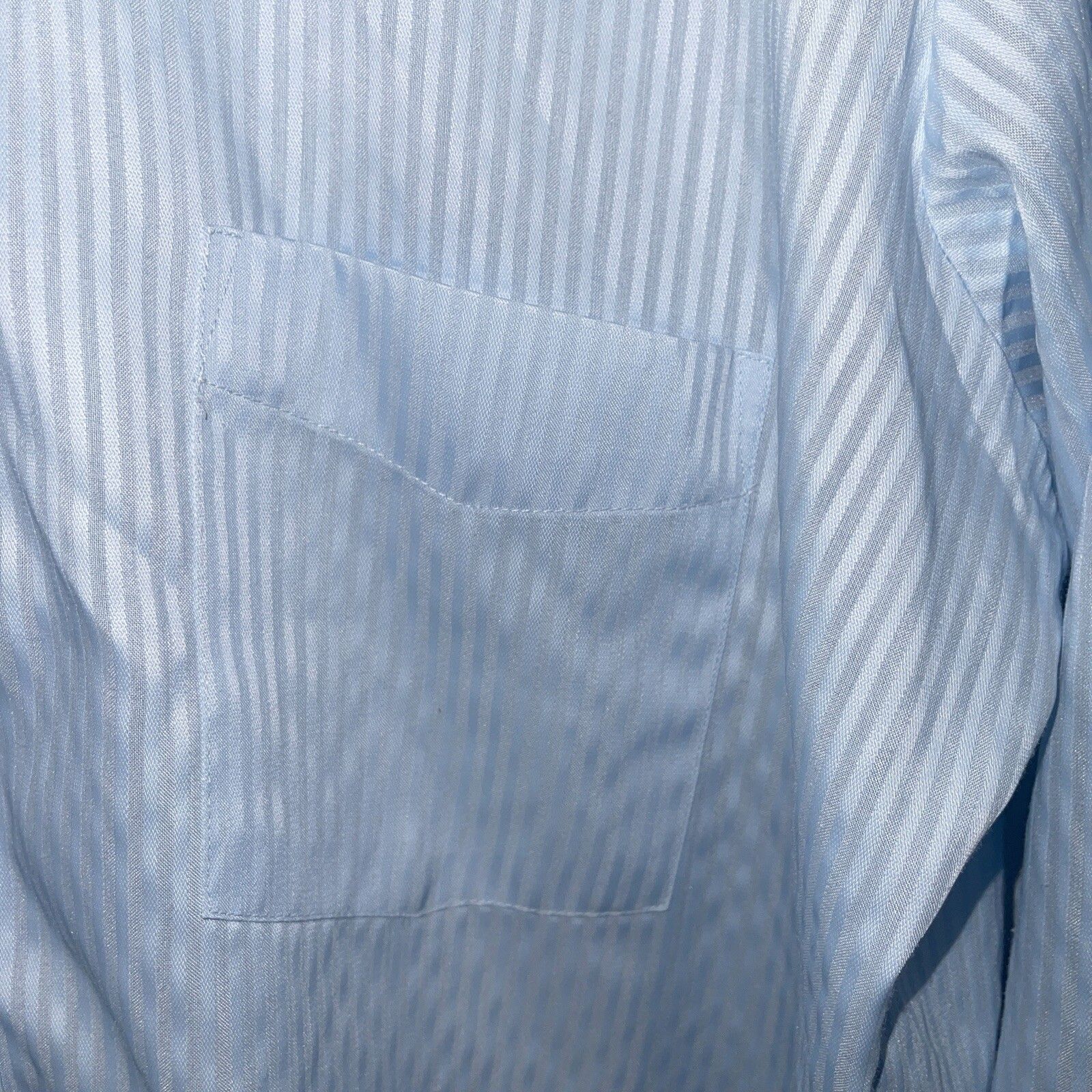 Sears Perma Prest Men's Shirt 16 32-33 Button Up Light Blue Retro Vintage — image 6 of 8